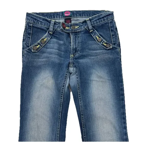 Vintage Fiorucci Womens Juniors Size 3 Straight Leg Denim Jeanss Medium Wash EUC - Picture 3 of 13